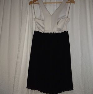 Black and white evening dress